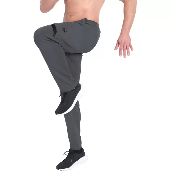 imageBROKIG Mens Inmesh Sweatpants Open Bottom Cotton Athletic Workout Pants Drawstring Casual Gym Joggers with PocketsBlackdark Gray