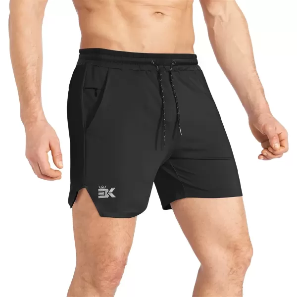 imageBROKIG Mens Inzip Lightweight Gym Workout Shorts Athletic Short Shorts Fitted Lifting Shorts with Zipper PocketsBlacklight Gray