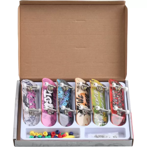 imageBROKIG TechToy Finger Skateboards Park for KidsMini Fingerboard Skatepark Training Finger Boards Toys Ramp Set Kit Boys Gift HB08Fingerboard