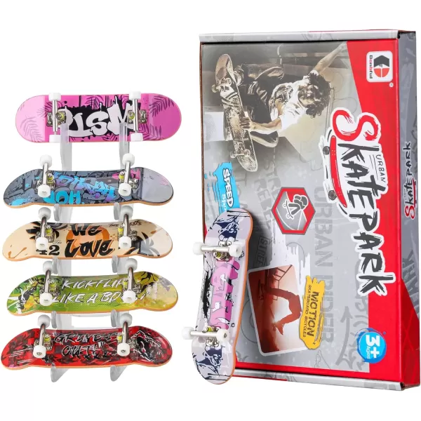 imageBROKIG TechToy Finger Skateboards Park for KidsMini Fingerboard Skatepark Training Finger Boards Toys Ramp Set Kit Boys Gift HB08Fingerboard