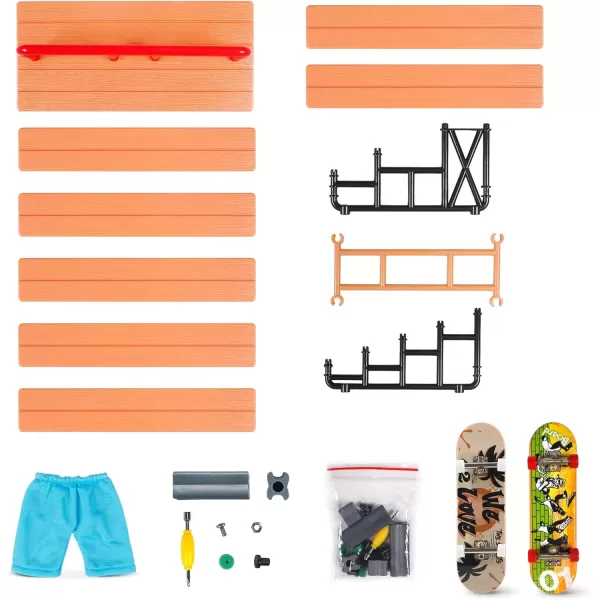 imageBROKIG TechToy Finger Skateboards Park for KidsMini Fingerboard Skatepark Training Finger Boards Toys Ramp Set Kit Boys Gift HB08Steps a
