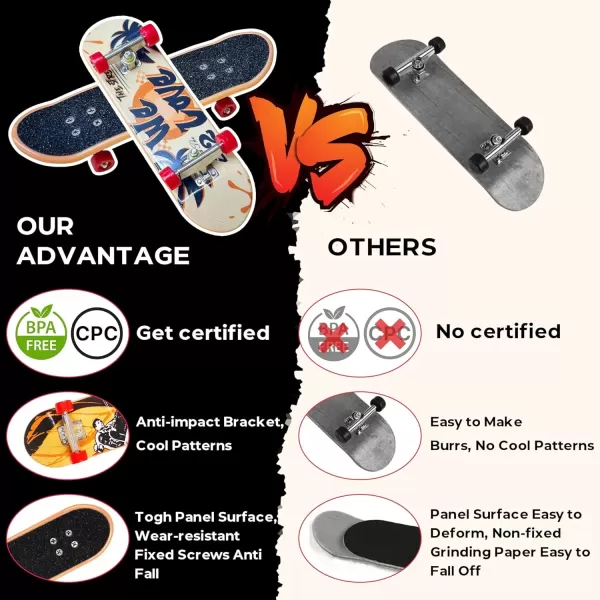 imageBROKIG TechToy Finger Skateboards Park for KidsMini Fingerboard Skatepark Training Finger Boards Toys Ramp Set Kit Boys Gift HB08Upgrade B