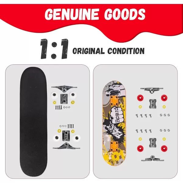 imageBROKIG TechToy Finger Skateboards Park for KidsMini Fingerboard Skatepark Training Finger Boards Toys Ramp Set Kit Boys Gift HB08Upgrade a