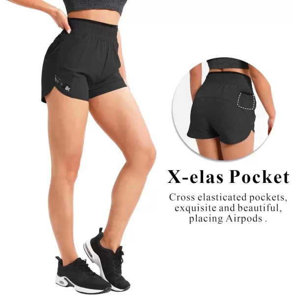 imageBROKIG Womens 175quot Xelas Petite Shorts Gym High Waisted Athletic snug fit Lightweight Quick Dry Workout Shorts with PocketsBlackLight Grey