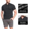imageBROKIG Mens BREAME Athletic Polo ShirtsQuick Dry Casual Golf Shirt Short Sleeve Polo T Shirt for MenBlack