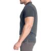 imageBROKIG Mens BREAME Athletic Polo ShirtsQuick Dry Casual Golf Shirt Short Sleeve Polo T Shirt for MenDark Grey