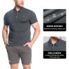imageBROKIG Mens BREAME Athletic Polo ShirtsQuick Dry Casual Golf Shirt Short Sleeve Polo T Shirt for MenDark Grey