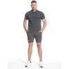 imageBROKIG Mens BREAME Athletic Polo ShirtsQuick Dry Casual Golf Shirt Short Sleeve Polo T Shirt for MenDark Grey