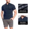 imageBROKIG Mens BREAME Athletic Polo ShirtsQuick Dry Casual Golf Shirt Short Sleeve Polo T Shirt for MenNavy Blue