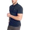 imageBROKIG Mens BREAME Athletic Polo ShirtsQuick Dry Casual Golf Shirt Short Sleeve Polo T Shirt for MenNavy Blue