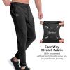 imageBROKIG Mens Hidzip Gym Joggers Pants Lightweight Tapered Athletic Workout Sweatpants Men with Zipper Pocket Jogging SportBlack