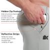 imageBROKIG Mens Hidzip Gym Joggers Pants Lightweight Tapered Athletic Workout Sweatpants Men with Zipper Pocket Jogging SportLight Grey