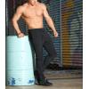 imageBROKIG Mens Leglock Gym Jogger Sweat Pants Ankle ZipWorkout Sweatpants Athletic Tapered Jogging Pants with PocketsBlackdark Gray