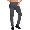 imageBROKIG Mens Leglock Gym Jogger Sweat Pants Ankle ZipWorkout Sweatpants Athletic Tapered Jogging Pants with PocketsDark Gray