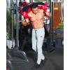 imageBROKIG Mens Leglock Gym Jogger Sweat Pants Ankle ZipWorkout Sweatpants Athletic Tapered Jogging Pants with PocketsLight Gray