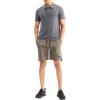 imageBROKIG Mens Lightweight Athletic Shorts 7 inch Quick Dry Running Gym Workout Shorts for Men with Zip PocketsBeige
