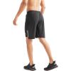 imageBROKIG Mens Lightweight Athletic Shorts 7 inch Quick Dry Running Gym Workout Shorts for Men with Zip PocketsBlack