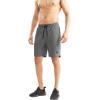 imageBROKIG Mens Lightweight Athletic Shorts 7 inch Quick Dry Running Gym Workout Shorts for Men with Zip PocketsGrey