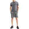 imageBROKIG Mens Lightweight Athletic Shorts 7 inch Quick Dry Running Gym Workout Shorts for Men with Zip PocketsGrey