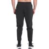 imageBROKIG Mens Vertzip Gym Joggers Pants Carrot Fit Athletic Pants Casual Tapered Workout Sweatpants with Zipper PocketsBlack