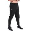 imageBROKIG Mens Vertzip Gym Joggers Pants Carrot Fit Athletic Pants Casual Tapered Workout Sweatpants with Zipper PocketsBlack