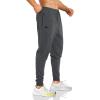imageBROKIG Mens Vertzip Gym Joggers Pants Carrot Fit Athletic Pants Casual Tapered Workout Sweatpants with Zipper PocketsDark Gray