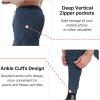 imageBROKIG Mens Vertzip Gym Joggers Pants Carrot Fit Athletic Pants Casual Tapered Workout Sweatpants with Zipper PocketsNavy Blue