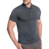 imageBROKIG Mens BREAME Athletic Polo ShirtsQuick Dry Casual Golf Shirt Short Sleeve Polo T Shirt for MenDark Grey