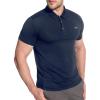 imageBROKIG Mens BREAME Athletic Polo ShirtsQuick Dry Casual Golf Shirt Short Sleeve Polo T Shirt for MenNavy Blue