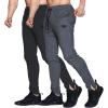 imageBROKIG Mens Leglock Gym Jogger Sweat Pants Ankle ZipWorkout Sweatpants Athletic Tapered Jogging Pants with PocketsBlackdark Gray