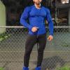 imageBROKIG Mens Gym Jogger PantsCasual Slim Workout Sweatpants with Zipper Pockets Bodybuilding Athletic Pants2 Packblackdary Grey