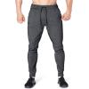 imageBROKIG Mens Gym Jogger PantsCasual Slim Workout Sweatpants with Zipper Pockets Bodybuilding Athletic PantsDark Gray