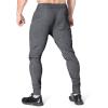 imageBROKIG Mens Gym Jogger PantsCasual Slim Workout Sweatpants with Zipper Pockets Bodybuilding Athletic PantsDark Gray