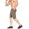 imageBROKIG Mens Thighs Mesh Gym Workout Shorts Bodybuilding Slim Athletic Running Shorts for Men with Zipper PocketsBeige