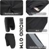 imageBROKIG Mens Thighs Mesh Gym Workout Shorts Bodybuilding Slim Athletic Running Shorts for Men with Zipper PocketsBlack