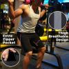 imageBROKIG Mens Thighs Mesh Gym Workout Shorts Bodybuilding Slim Athletic Running Shorts for Men with Zipper PocketsBlackdark Gray