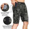 imageBROKIG Mens Thighs Mesh Gym Workout Shorts Bodybuilding Slim Athletic Running Shorts for Men with Zipper PocketsCamo Green