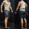 imageBROKIG Mens Thighs Mesh Gym Workout Shorts Bodybuilding Slim Athletic Running Shorts for Men with Zipper PocketsDark Grey