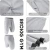 imageBROKIG Mens Thighs Mesh Gym Workout Shorts Bodybuilding Slim Athletic Running Shorts for Men with Zipper PocketsLight Grey