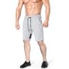 imageBROKIG Mens Thighs Mesh Gym Workout Shorts Bodybuilding Slim Athletic Running Shorts for Men with Zipper PocketsLight Grey
