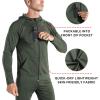 imageBROKIG Mens WindBreak Lightweight Running Jackets with Zip Pocket Workout Track Hoodie Athletic Gym Sweatshirts MenArmy Green