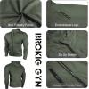 imageBROKIG Mens WindBreak Lightweight Running Jackets with Zip Pocket Workout Track Hoodie Athletic Gym Sweatshirts MenArmy Green