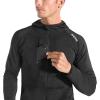 imageBROKIG Mens WindBreak Lightweight Running Jackets with Zip Pocket Workout Track Hoodie Athletic Gym Sweatshirts MenClassic BlackClassic Dark Grey