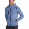 imageBROKIG Mens WindBreak Lightweight Running Jackets with Zip Pocket Workout Track Hoodie Athletic Gym Sweatshirts MenLight Blue