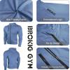 imageBROKIG Mens WindBreak Lightweight Running Jackets with Zip Pocket Workout Track Hoodie Athletic Gym Sweatshirts MenLight Blue