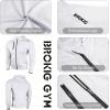 imageBROKIG Mens WindBreak Lightweight Running Jackets with Zip Pocket Workout Track Hoodie Athletic Gym Sweatshirts MenWhite