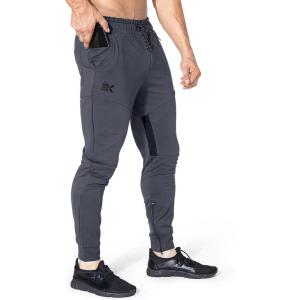 imageBROKIG Mens Gym Jogger PantsCasual Slim Workout Sweatpants with Zipper Pockets Bodybuilding Athletic PantsShadow Gray