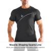 imageBROKIG 3 Pack Mens Irregular Muscle Gym Shirts Quick Dry Sun Protection Workout Athletic T Shirt Short SleeveBlackDark GreyLight Grey