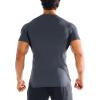 imageBROKIG 3 Pack Mens Irregular Muscle Gym Shirts Quick Dry Sun Protection Workout Athletic T Shirt Short SleeveBlackDark GreyLight Grey