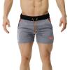imageBROKIG Mens 5quot Gym Bodybuilding Shorts Running Workout Lightweight Shorts Elastic Waistband with PocketsBlackgray